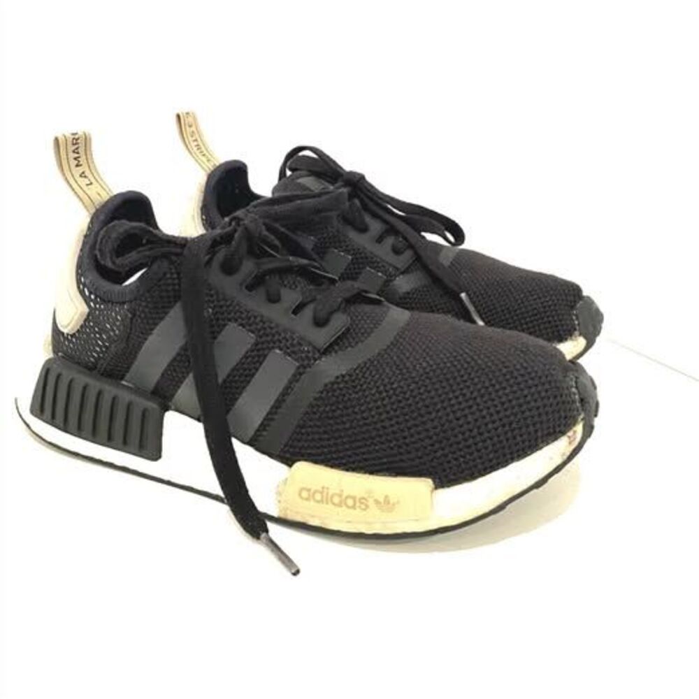 Adidas NMD R1 Black Boost Mesh Running Walking Athletic Sneakers Women’s 6.5